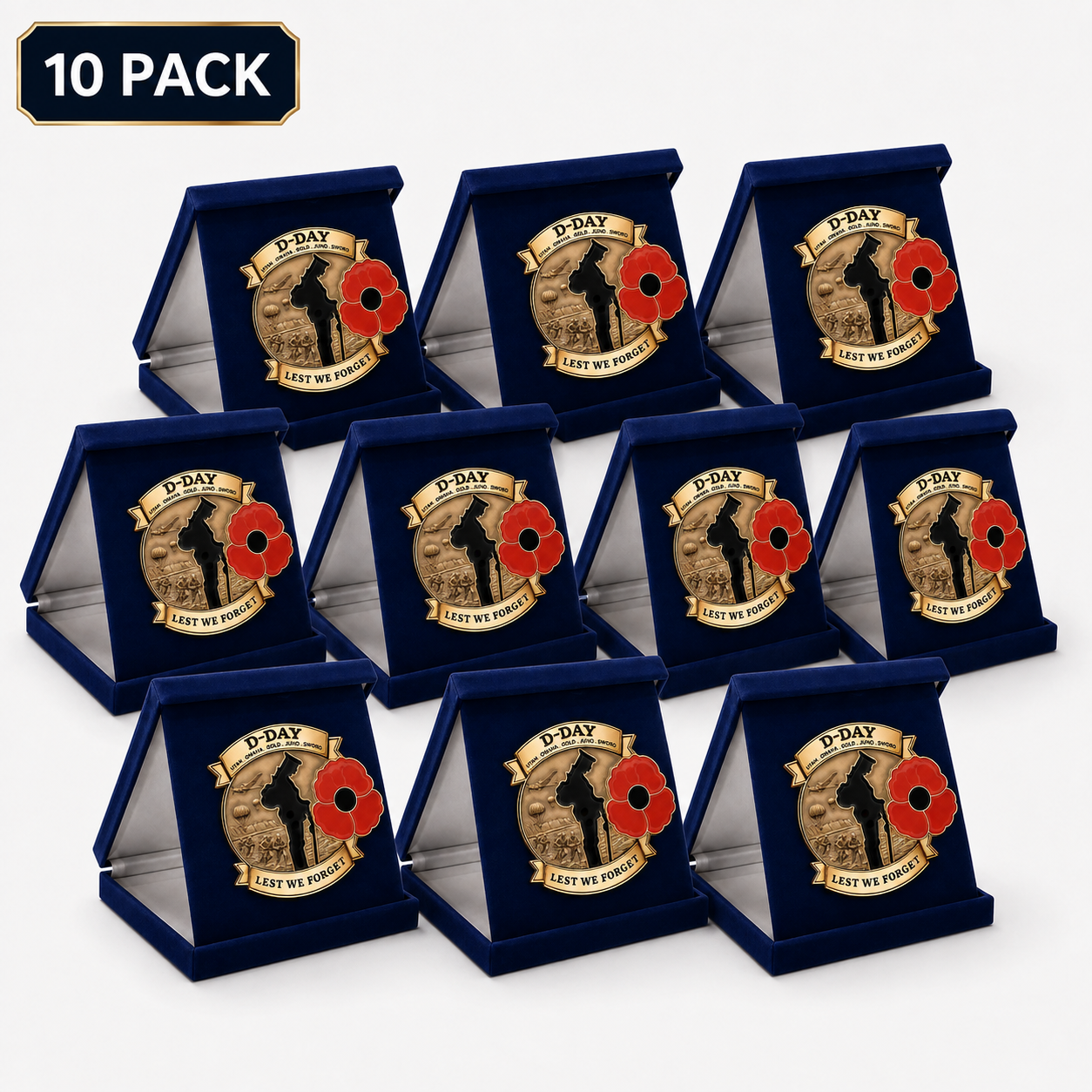 Limited Edition D-Day “Lest We Forget” Commemorative Brooch