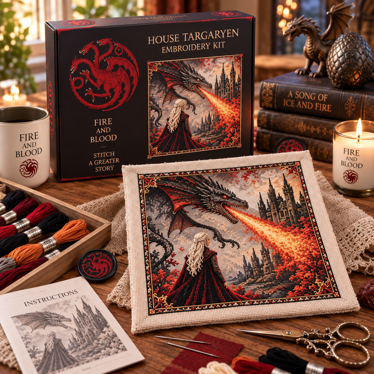 🐉 Dragonfire Prophecy™ DIY Embroidery Kit