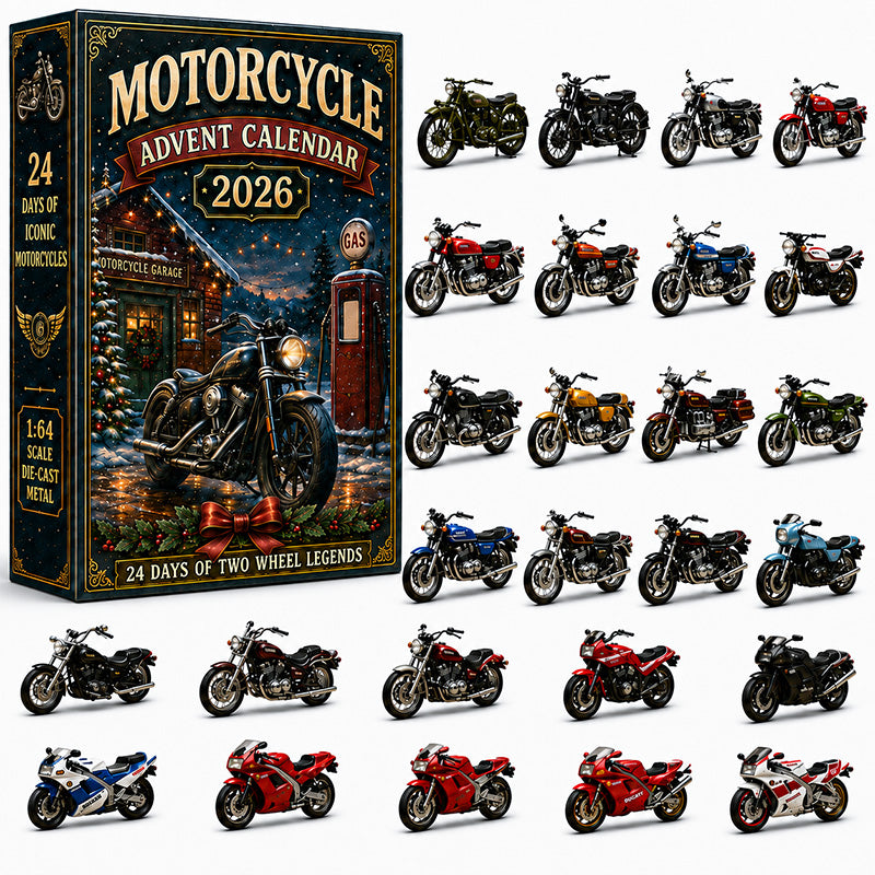 🏍️🎄 Motorcycle Advent Calendar 2026 – 24 Days of Two-Wheel Legends 🎁🔥