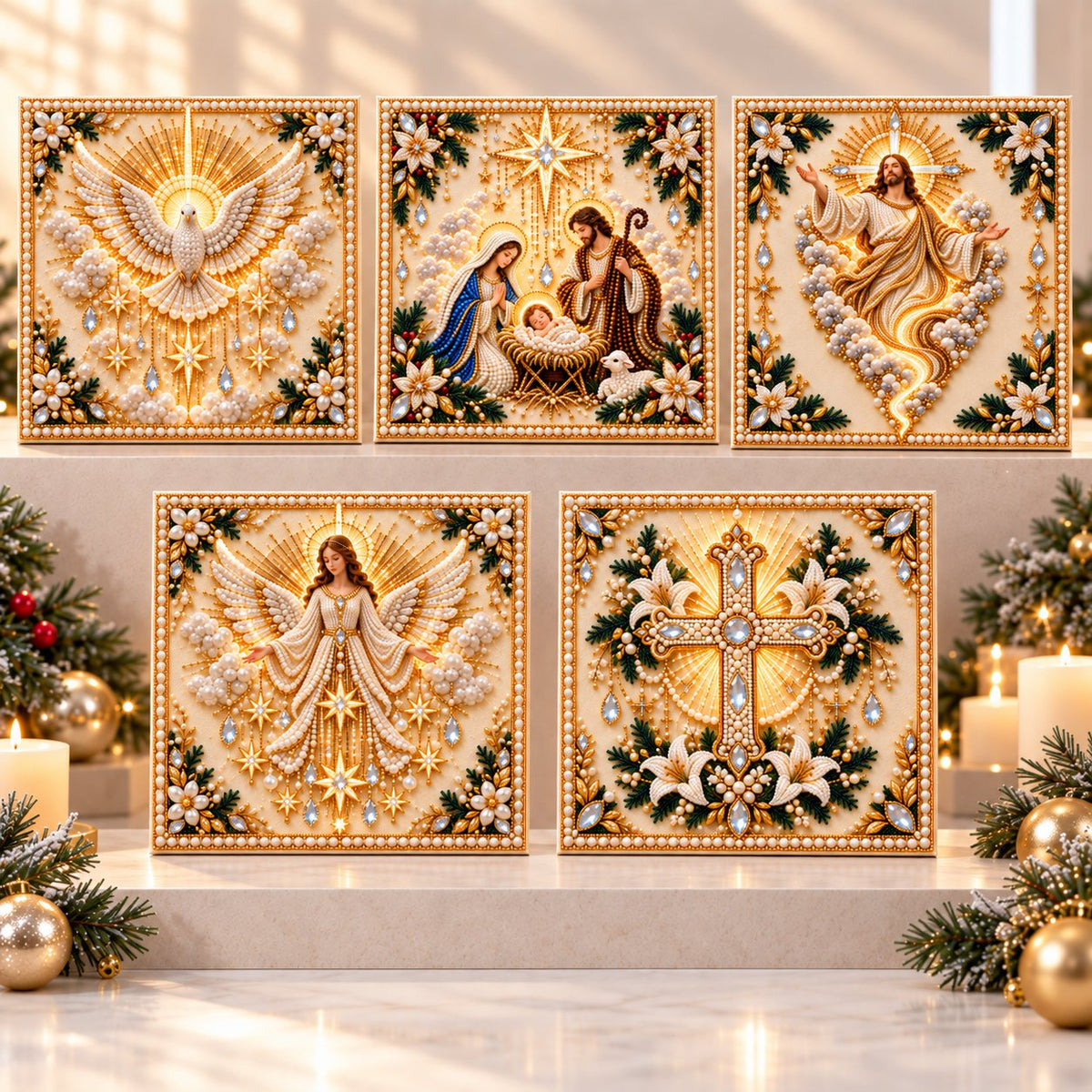 🙏✝️DIY Christian Pearl Artwork Kit✈️ Buy 3+ Get Free Shipping