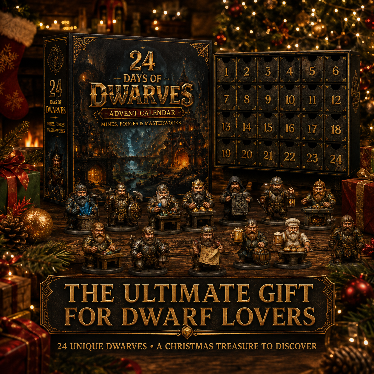 🎁 2026 Christmas Dwarf Advent Calendar – 24 Unique Dwarves to Build Your Fantasy Kingdom 🎄