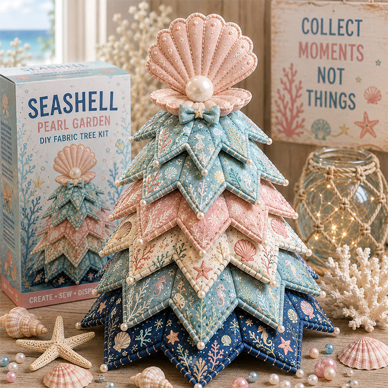 🔥Last Day Buy 3 Get 1 Free - Ocean Friends DIY Patchwork Christmas Tree Kit 🌊🎄