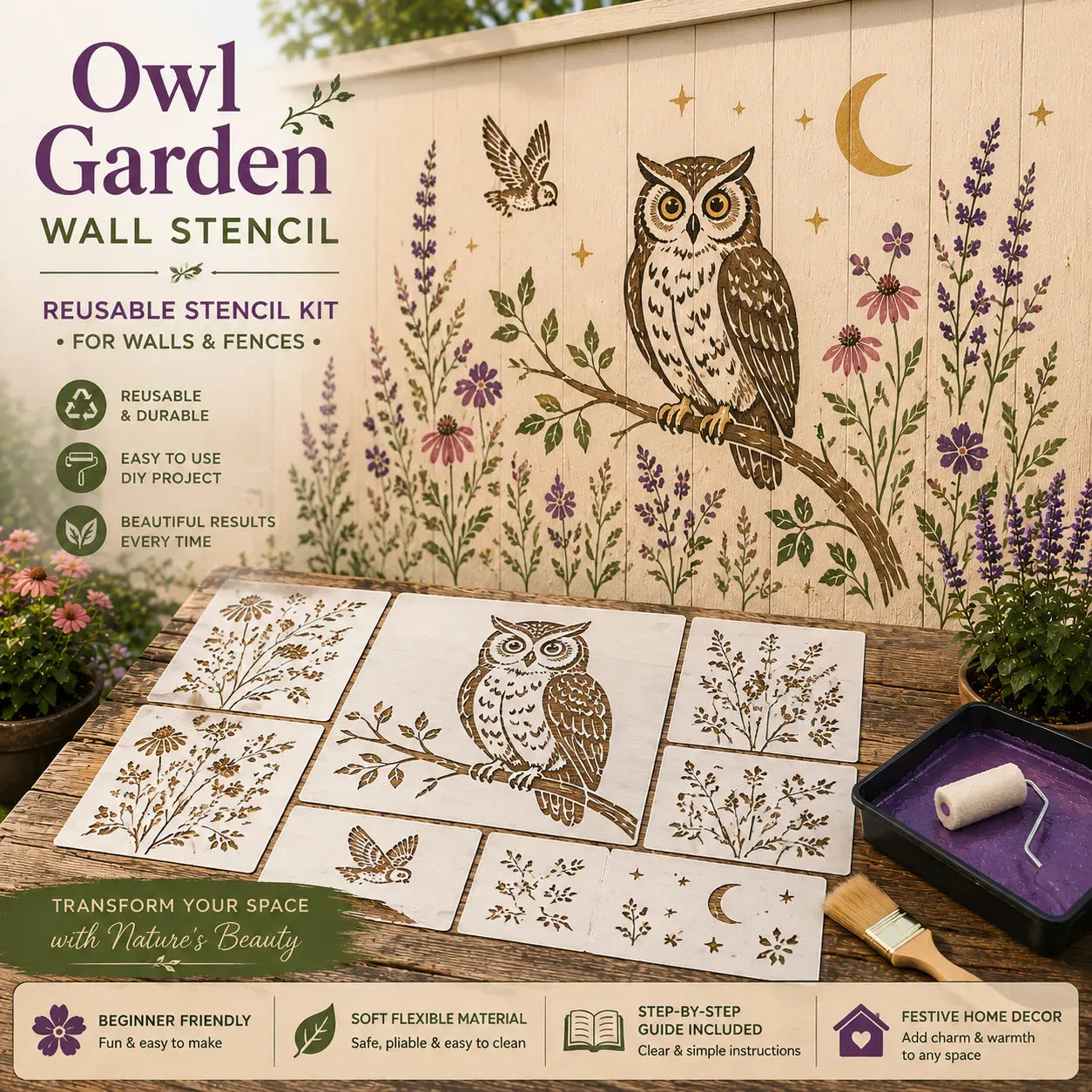 📦Limited Stock 49% OFF 🌿 Garden Wall Stencil™—Make your walls look lively and not monotonous🔥Buy 2 Get 1 FREE🎁Give your child a vivid home🏠