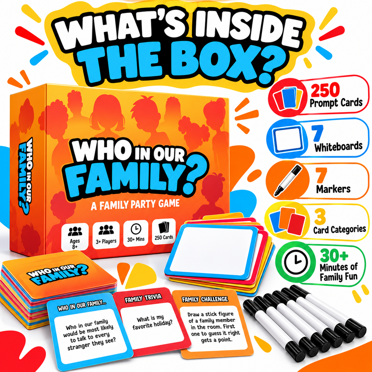 😂 Family Reveal Game™ – Hilarious Guessing & Challenge Game for Family Night