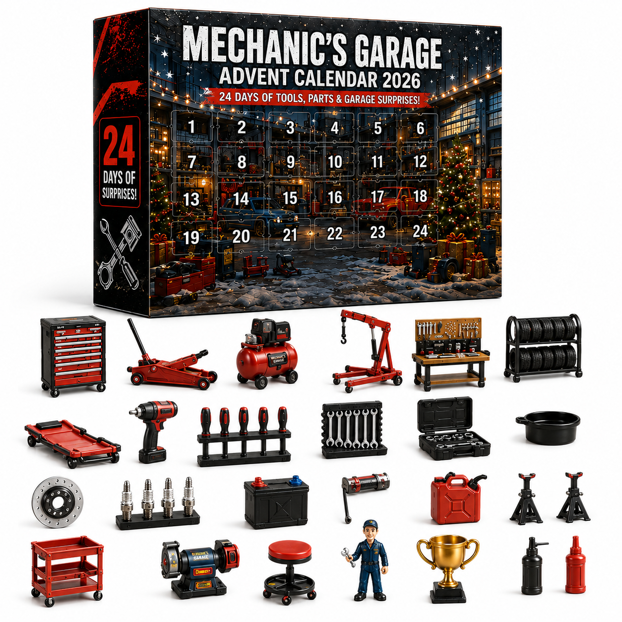 🔧 Mechanic’s Garage Advent Calendar 2026 – 24 Days of Tools, Parts & Garage Surprises 🎄