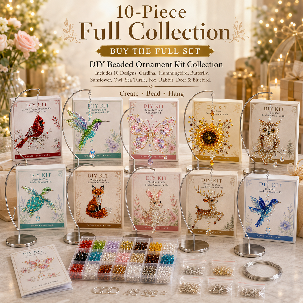 🔥🎁DIY Crystal Beaded Suncatcher Kit – Handmade Ornament Gift for Craft Lovers 🎁