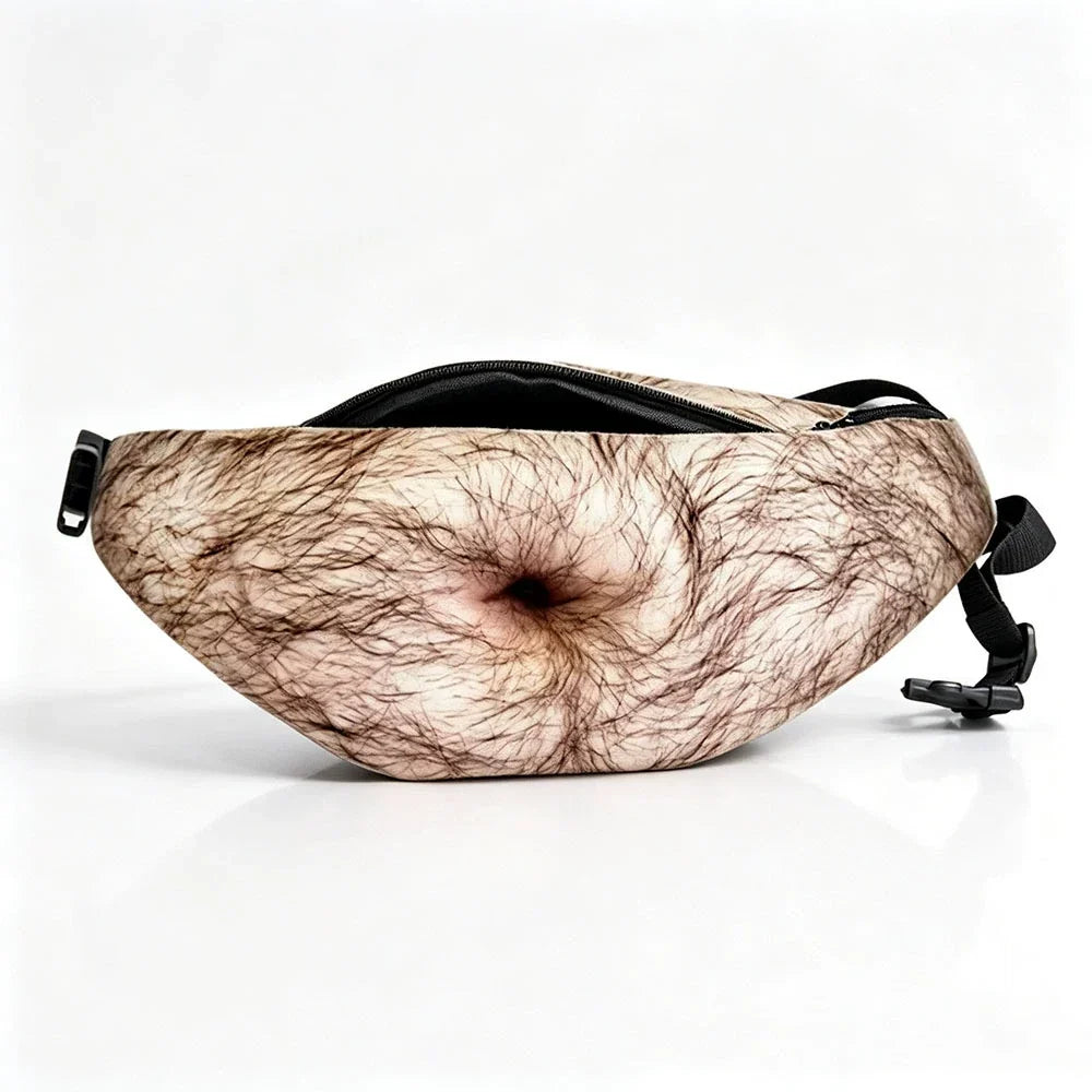 😂 Dad Bod Belly Fanny Pack – Hilariously Realistic Gag Waist Bag