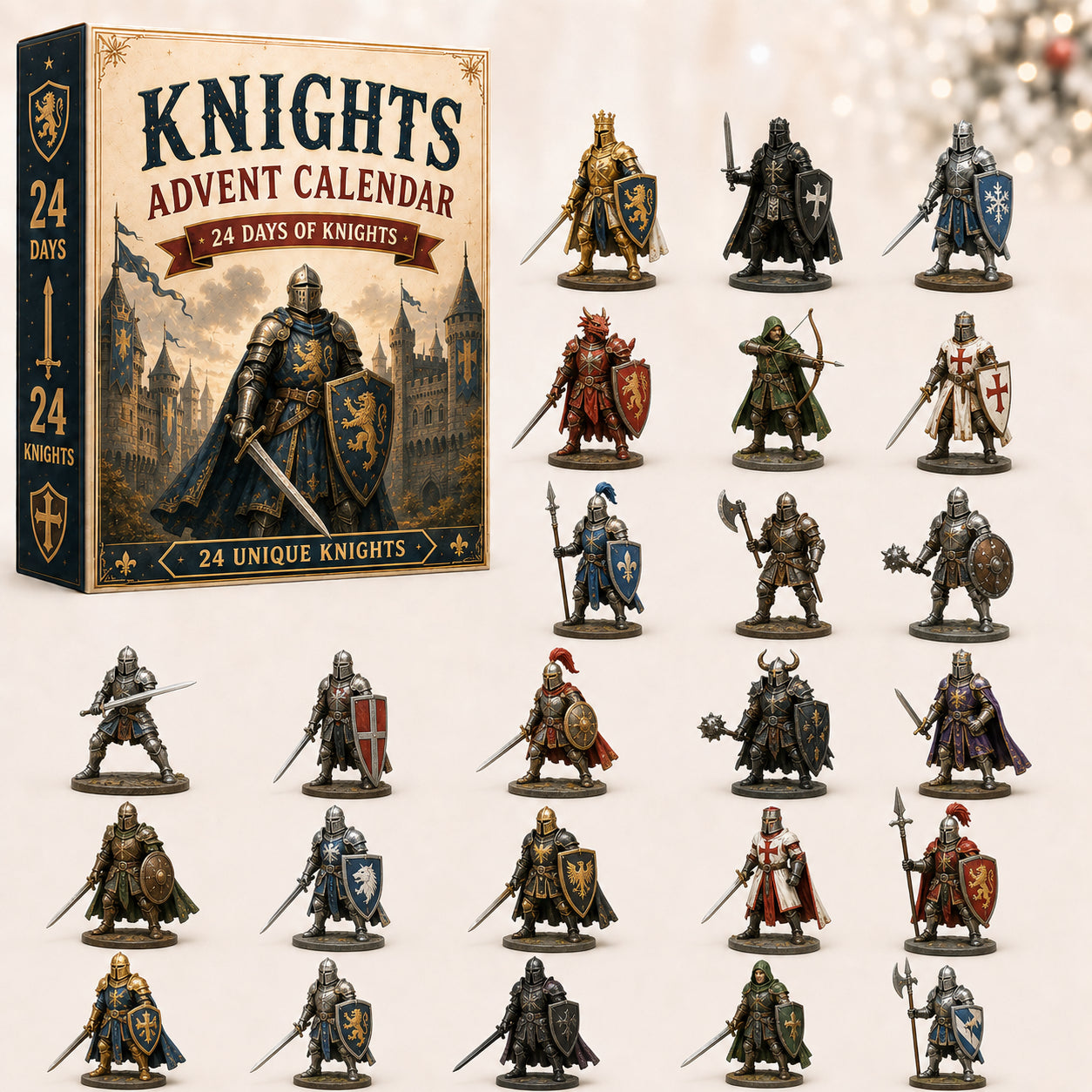 ⏳ Last Day 49% OFF – ⚔️🏰 Knights Advent Calendar 2026 | 24 Days of Knights with 24 Unique Medieval Warrior Figurines & Fantasy Collectibles 🎄🛡️