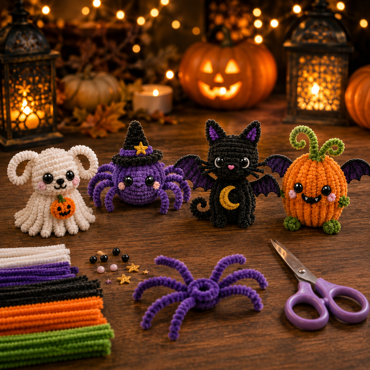 ✨🎃 Spooky Twist Pals Chenille DIY Kit 👻🕷️