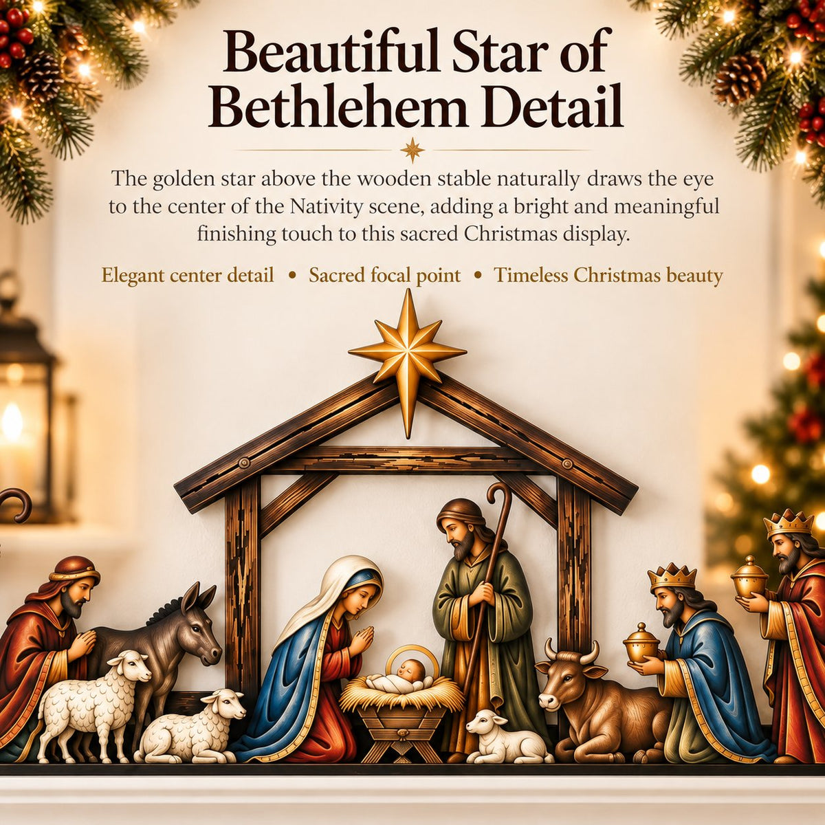 ✝ Nativity Scene Door Topper | Bring The Story Of Christmas Home