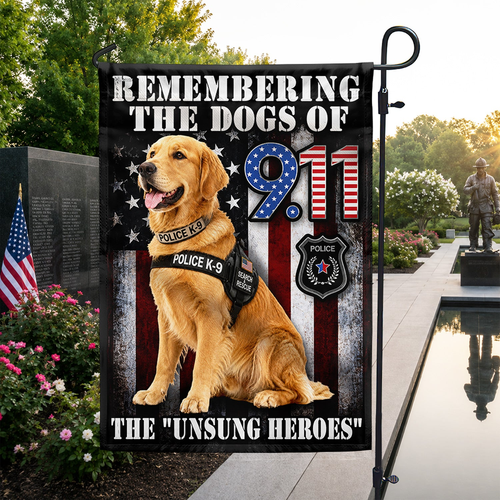 🇺🇸 9/11 K9 Heroes Memorial Flag | Remembering the Unsung Search & Rescue Dogs