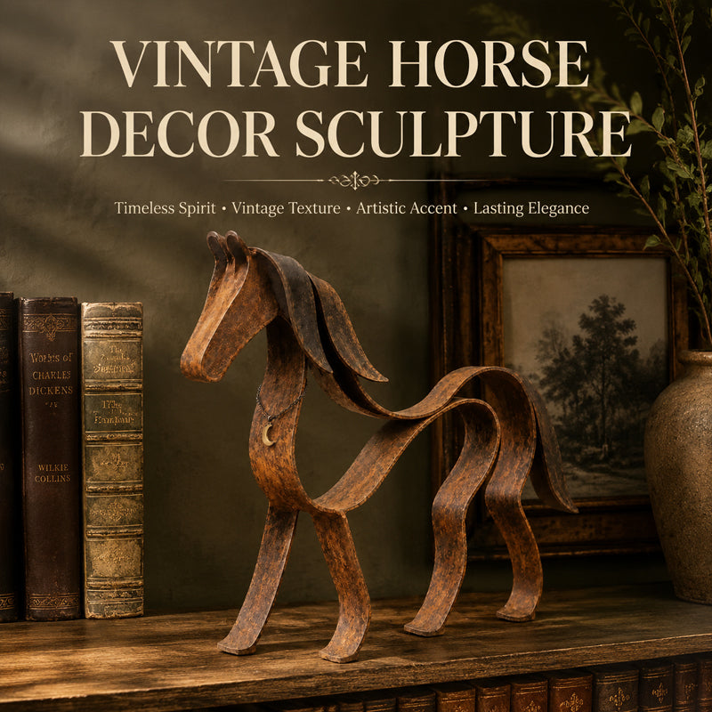 Wild Spirit Vintage Metal Horse Sculpture