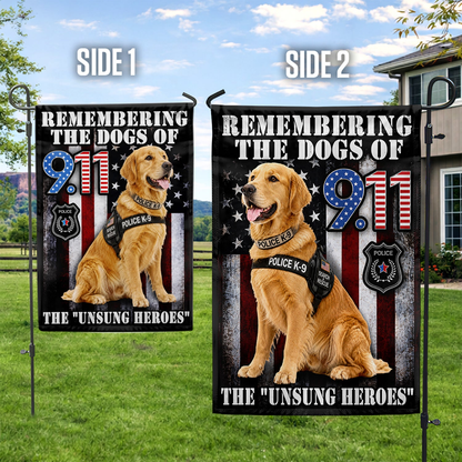🇺🇸 9/11 K9 Heroes Memorial Flag | Remembering the Unsung Search & Rescue Dogs