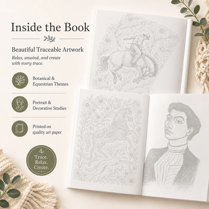 Quiet Lines™ Ink Tracing Art Book ✍️ | Beginner-Friendly Relaxing Creative Set