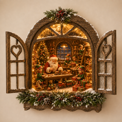 🎄 Secret Christmas Windows Collection – 6 Magical 3D LED Christmas Wall Scenes