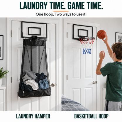 🏀 HoopDrop™ Basketball Laundry Hoop — Turn Mess Into Game Time