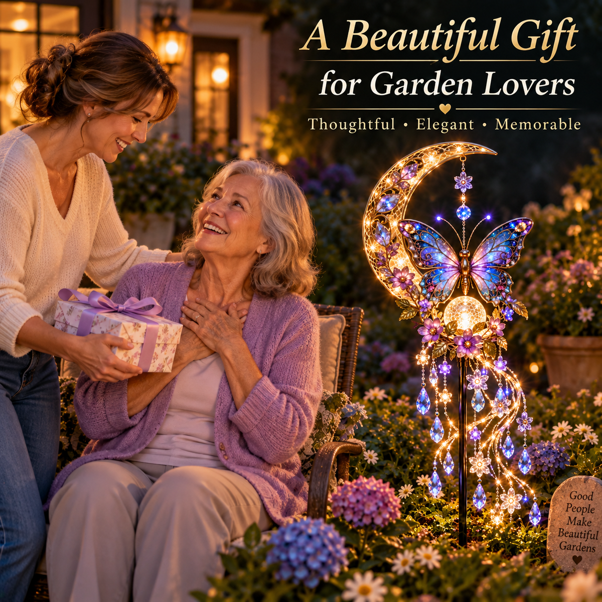🌙🦋 Butterfly Moonlight Cascade™ Solar Garden Light ✨