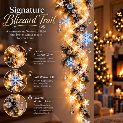❄️ Giant Snowflake Blizzard Trail™ Lighted Christmas Wall Decor