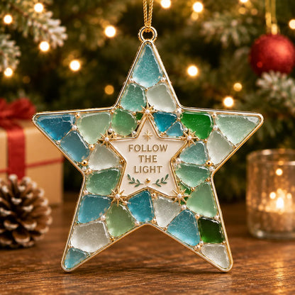 ✨ Stained Sea Glass Style Christmas Ornaments