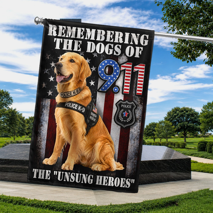 🇺🇸 9/11 K9 Heroes Memorial Flag | Remembering the Unsung Search & Rescue Dogs