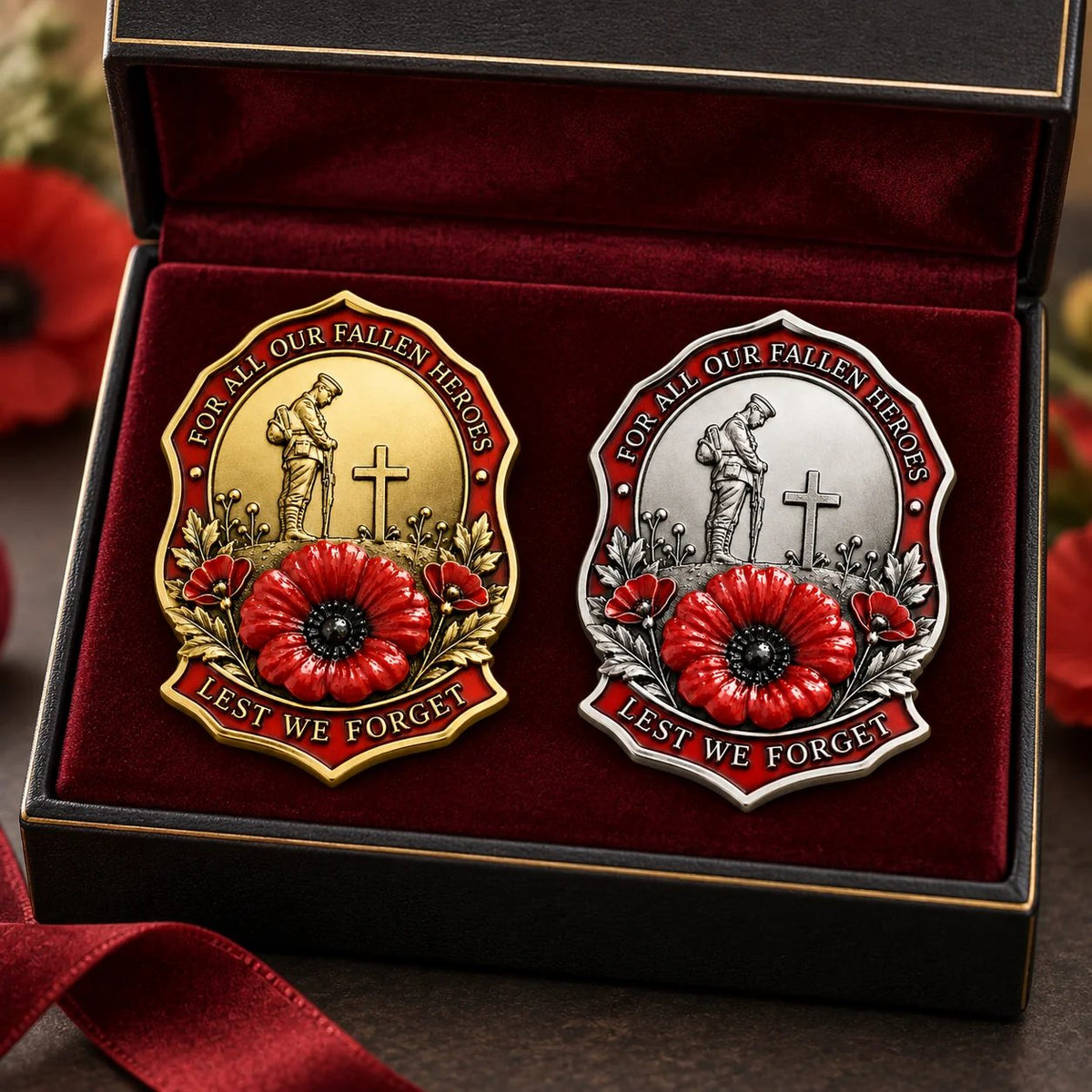 🌺Limited Edition Red P*ppy Remembrance Brooch – For All Our Fallen Heroes🎖️