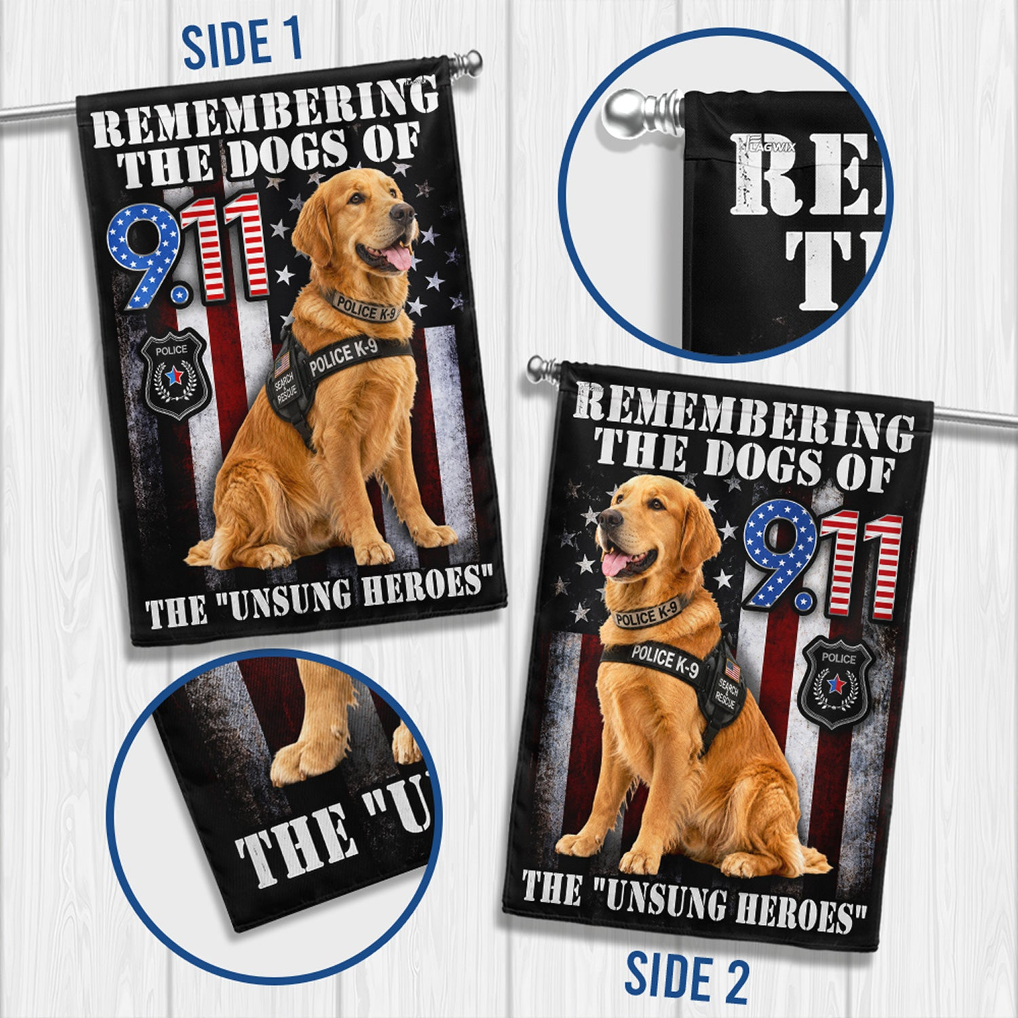🇺🇸 9/11 K9 Heroes Memorial Flag | Remembering the Unsung Search & Rescue Dogs