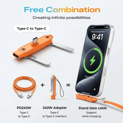 🔥Fast-Charging Cable with Detatchable Stand🔥