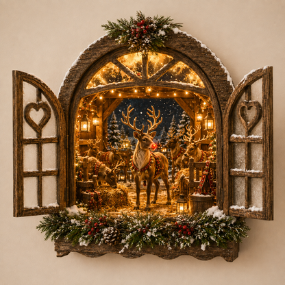 🎄 Secret Christmas Windows Collection – 6 Magical 3D LED Christmas Wall Scenes