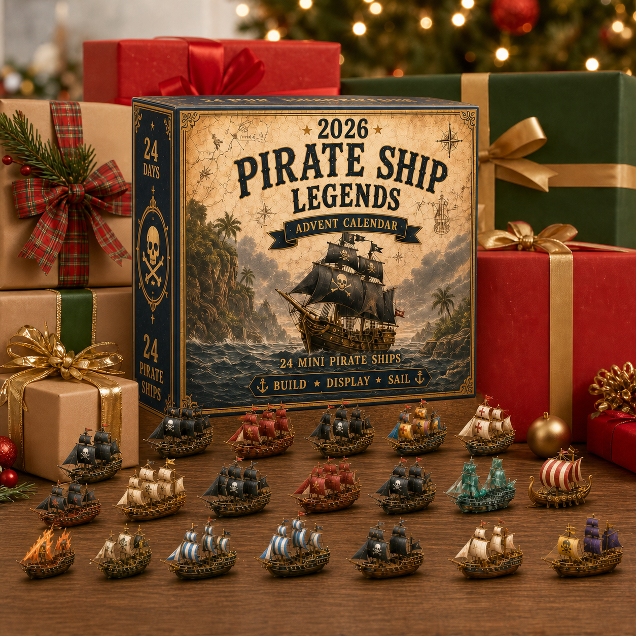 Pirate Ship Advent Calendar Christmas display
