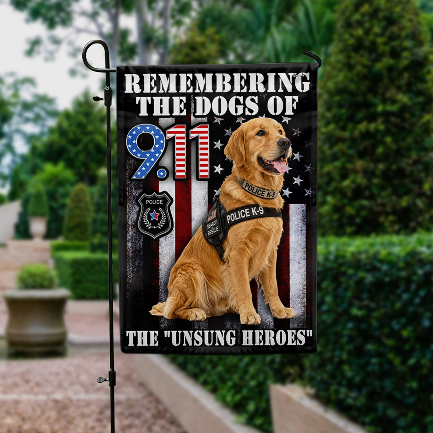 🇺🇸 9/11 K9 Heroes Memorial Flag | Remembering the Unsung Search & Rescue Dogs