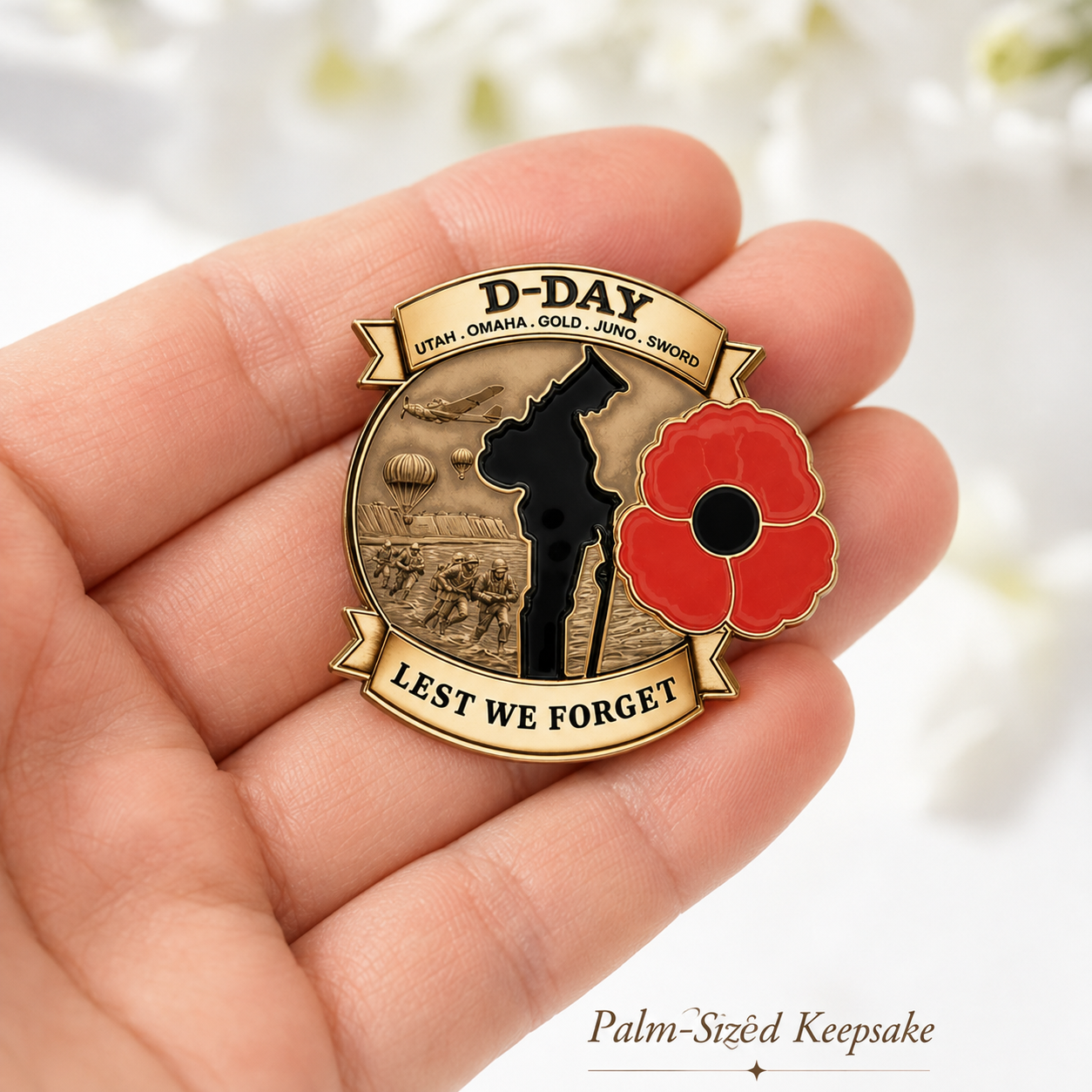 Limited Edition D-Day “Lest We Forget” Commemorative Brooch