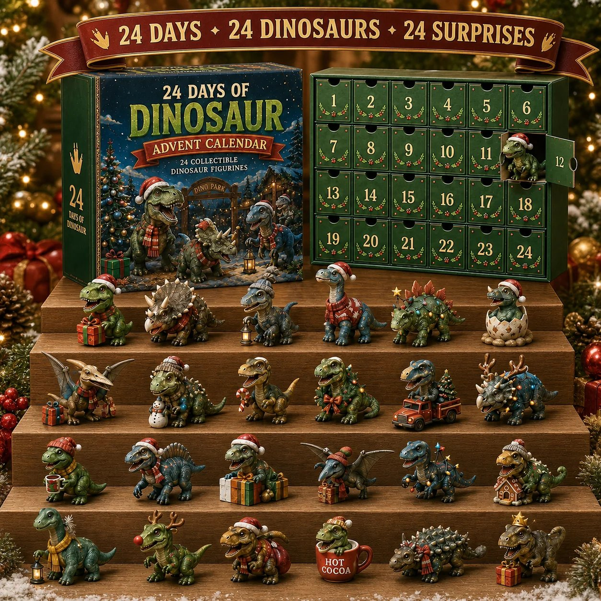 24 dinosaur advent calendar collection