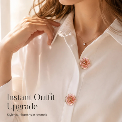 BloomSnap Flower Button Covers 🌸 Dress Up Any Shirt in Seconds
