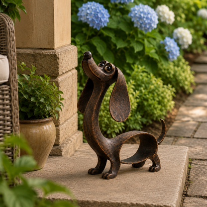🐶 Forever Dachshund Antique Bronze Sculpture