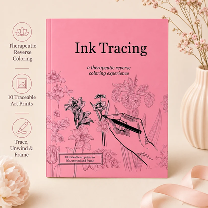 Quiet Lines™ Ink Tracing Art Book ✍️ | Beginner-Friendly Relaxing Creative Set