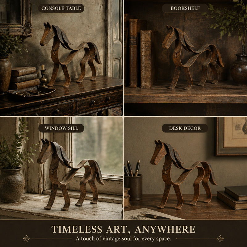 Wild Spirit vintage horse sculpture decor