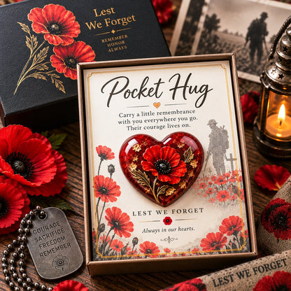 ⏰Buy 3, Get 1 Free - 🌺 Pocket Hug™ Remembrance - A Little Keepsake of Love, Honor & Memories