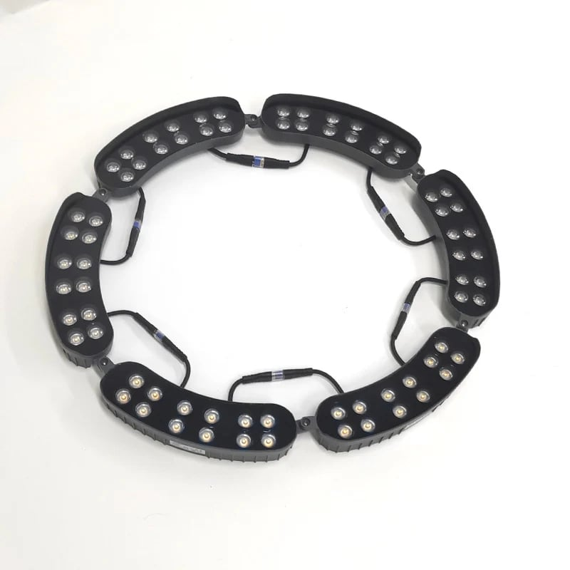 Tree hugging LED landscape light ring structure