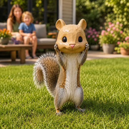 🐿️ Funny Squirrel Mask Feeder | Hanging Backyard Nut Feeder & Garden Decor
