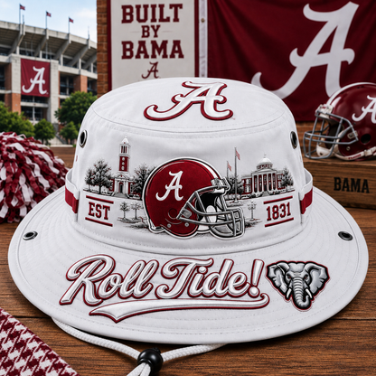 🏈 Roll Tide Crimson Boonie Hat – Alabama Football Game Day Hat
