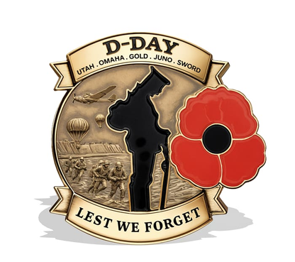 Limited Edition D-Day “Lest We Forget” Commemorative Brooch