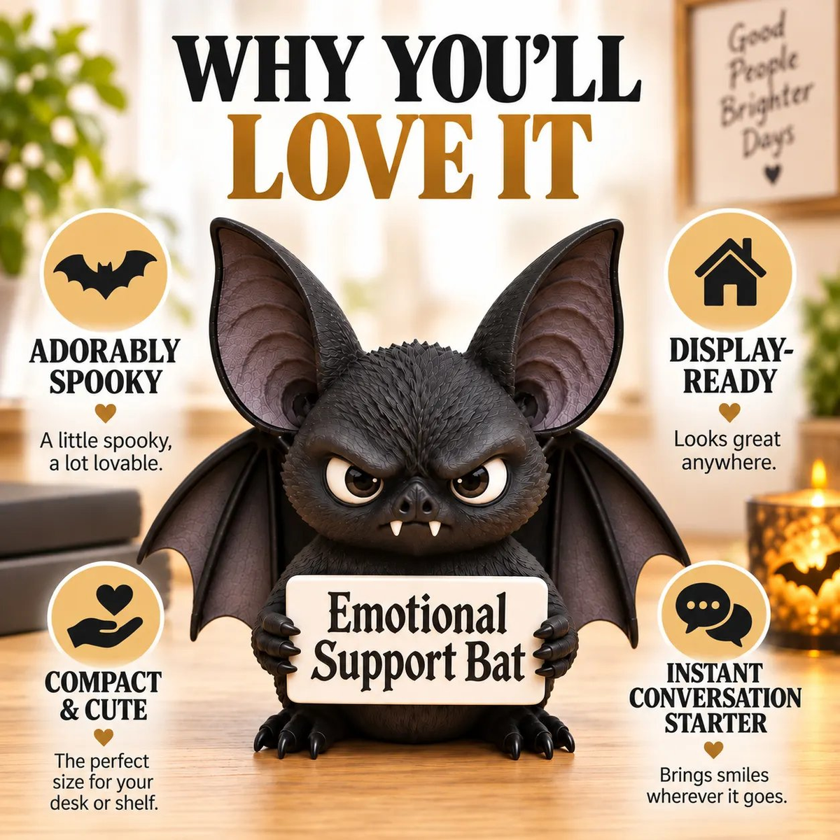🔥LAST DAY 50% OFF-🖤 Grumpy Support Crew™ | Emotional Support Animal Desk Buddies