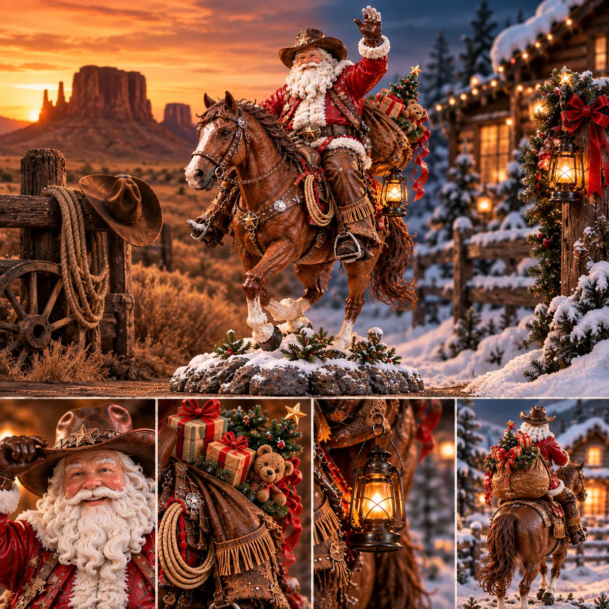 Cowboy Santa Christmas gift for husband dad grandpa