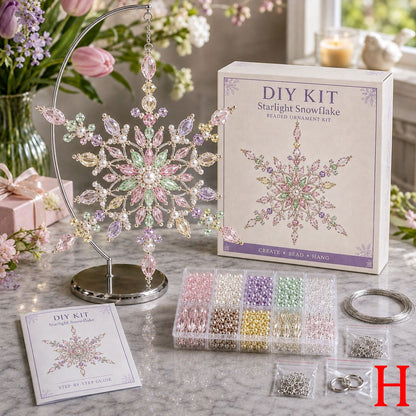 🎁Buy 3Get 1 Free❄️ DIY Crystal Beaded Snowflake Ornament Kit – Christmas Craft Decoration
