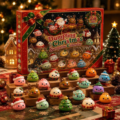 🎄Christmas Dumpling Squishy Advent Calendar🎁 24 Cute Surprise Fidget Toys