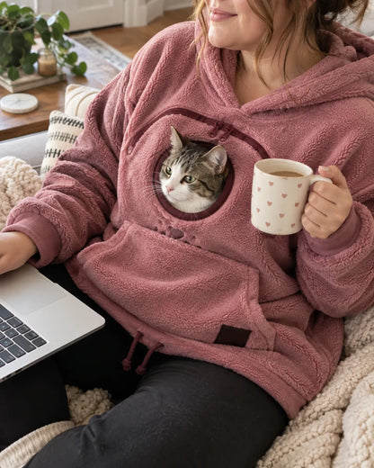 ⏰LAST DAY 50% OFF 🐾 Stay-Close Cuddle Hoodie™ – Cozy Hands-Free Pouch for Cats & Small Dogs