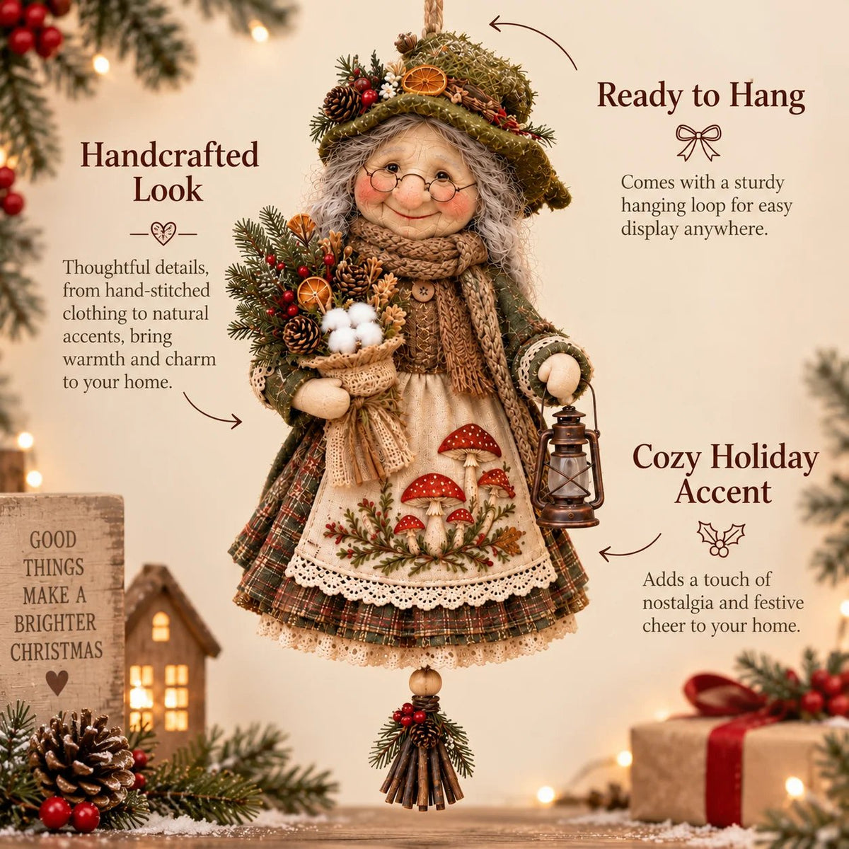💝Handmade Good Luck Granny 🏠Chase Away Worries, Bring Home Warmth
