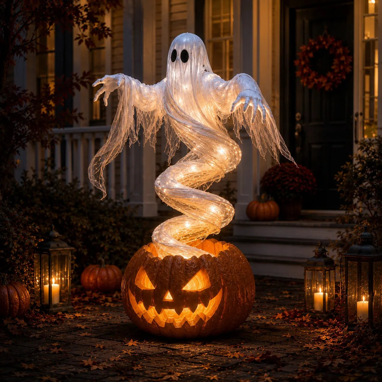 🔥Get 50% OFF👻Swirling Ghost Pumpkin Yard Lamp🎃