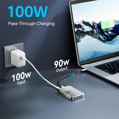 🧲 10Gbps Magnetic SSD Enclosure & Docking Station  – High-Speed M.2 NVMe SSD Storage Adapter with Multi-Port Expansion