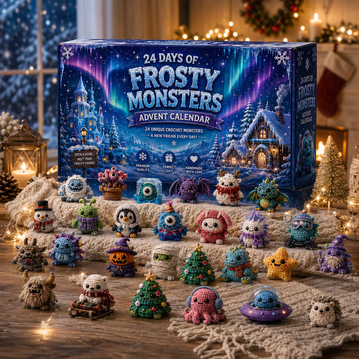 ❄️ 24 Days of Frosty Monster Christmas Advent Calendar – 24 Unique Winter Creature Collectibles